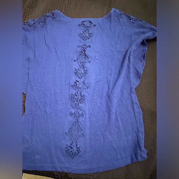 Leo Guy Blue Blouse Size 2 - Picture 3 of 3